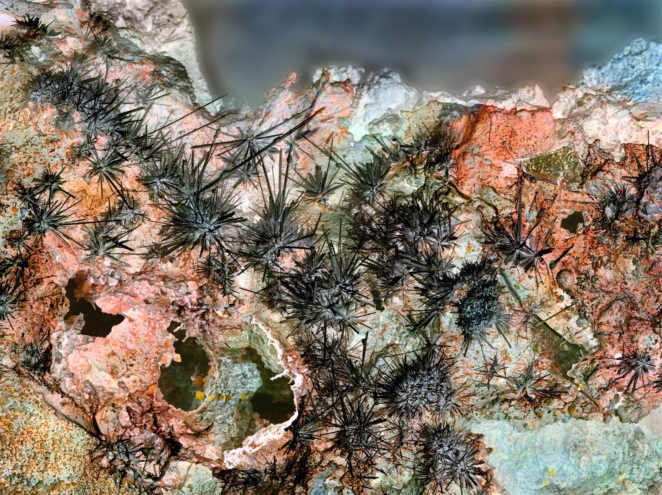 Els volcans de Kamtxatka: el país dels guèisers i dels óssos - Tazieffite - Mutnovsky volcano, Kamchatka, Russia (Color SEM